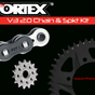 (S1000RR HP4 12 - 15) Vortex Racing من فورتكس chain Sprocket kits طقم جنزير + ساعات - BOOST BOX PERFORMANCE Vortex RacingBLK - ALU - KIT