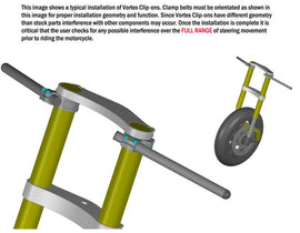 سوزوكي هيابوسا VORTEX من فورتكس HANDLEBAR Clip - Ons طقم مقبض رياضي - BOOST BOX PERFORMANCE Vortex RacingCL0050K